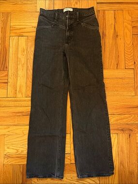 Abercrombie & Fitch Black Wide-Leg Jeans